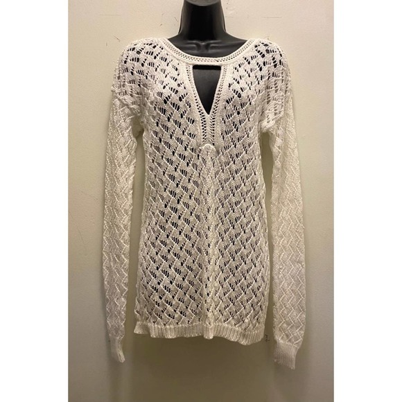 Diane von Furstenberg white cotton sweater M - Picture 1 of 4